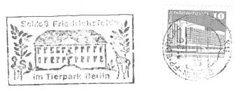 DDR Stempelung mit Tischstempelmaschine: Schloß Friedrichsfelde im Tierpark Berlin - Stempel