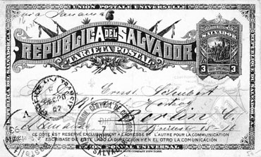 Seebeck - Ganzsachenkarte El Salvador von 1892