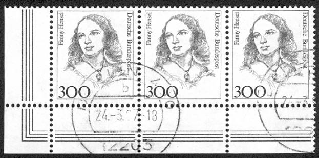 Briefmarke im Stichtiefdruck-Verfahren